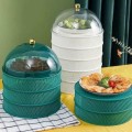 Lồng bàn 5 tầng tránh ruồi muỗi, bảo quản thực phẩm, giữ nhiệt 3 in 1, Màu trắng