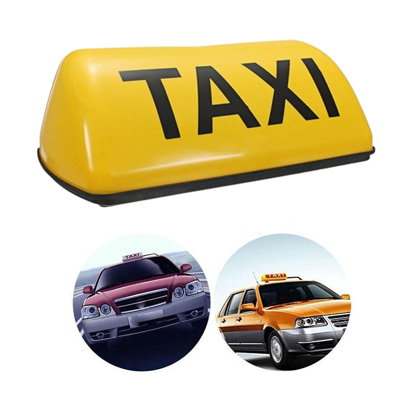 Mào taxi đế nam châm gắn nóc ô tô màu vàng