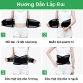 Đai lưng cột sống có thanh nẹp, co giãn thoáng khí, Size M : Vòng Bụng 70-100cm	