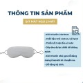 Bịt mắt ngủ 2 mặt cotton mềm mại có dây điều chỉnh, Màu xám - hồng