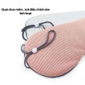 Bịt mắt ngủ 2 mặt cotton mềm mại có dây điều chỉnh, Màu xám - hồng