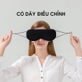 Bịt mắt ngủ 2 mặt cotton mềm mại có dây điều chỉnh, Màu xám - hồng
