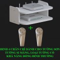Kệ wifi treo tường 2 tầng không cần khoan chất liệu gỗ cao cấp, KT 35x20x14(cm)	