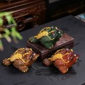Cóc 3 chân đổi màu ngậm tiền may mắn- Thiềm Thừ phong thuỷ