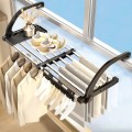 Kệ treo ban công không cần khoan đục có thể kéo rút và gấp gọn, Loại thanh