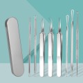 Bộ dụng cụ 8 món nặn mụn, lấy mụn đầu đen, mụn bọc, trứng cá chuyên dụng tiện lợi