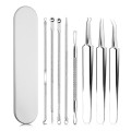 Bộ dụng cụ 8 món nặn mụn, lấy mụn đầu đen, mụn bọc, trứng cá chuyên dụng tiện lợi