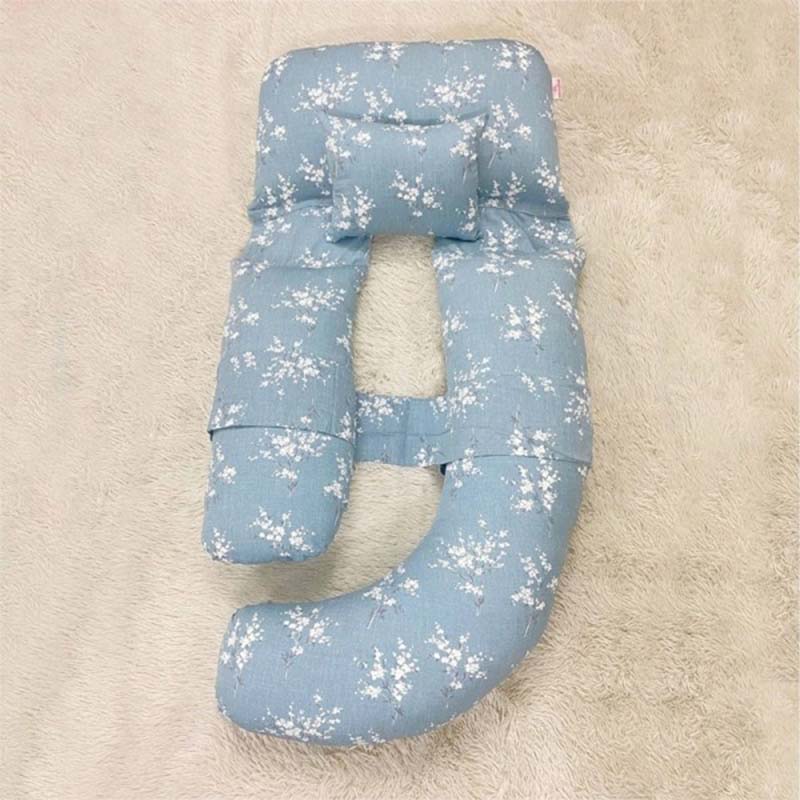 Gối ôm bà bầu hình hạt đậu giúp nâng bụng cho mẹ bầu