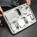 Khay cơm inox 5 ngăn sâu lòng cao cấp, an toàn, không gỉ, Khay không nắp