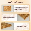 Thớt gỗ Teak Chef cao cấp siêu bền dáng chữ nhật kích thước 25x35x2,5 cm