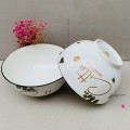 Bộ 20 chén tô dĩa sứ họa tiết Cotton sang trọng