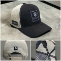 Mũ lưỡi trai phối lưới da lộn chữ S thể thao unisex cá tính, Màu xanh đen