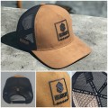 Mũ lưỡi trai phối lưới da lộn chữ S thể thao unisex cá tính, Màu xanh đen