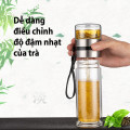 Bình pha trà thuỷ tinh 2 lớp chịu nhiệt lõi lọc inox tiện lợi 