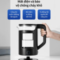 Ấm siêu tốc thủy tinh 2L cách nhiệt an toàn, đun sôi nhanh