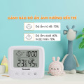 Nhiệt kế điện tử Bamboo Life đo độ ẩm phòng ngủ thông minh có đèn nhỏ gọn