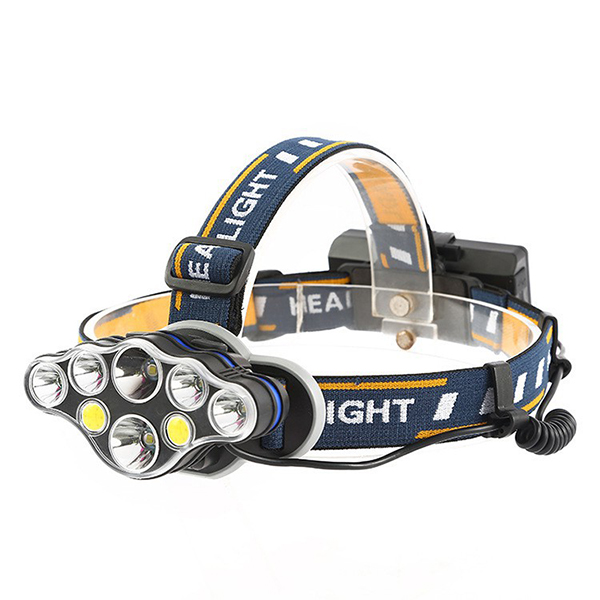 Đèn pin đội đầu 8 bóng xoay 360 độ siêu sáng