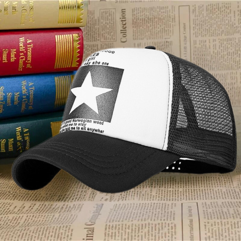 Mũ lưỡi trai hình ngôi sao chát liệu cotton thoáng mát, thoải mái