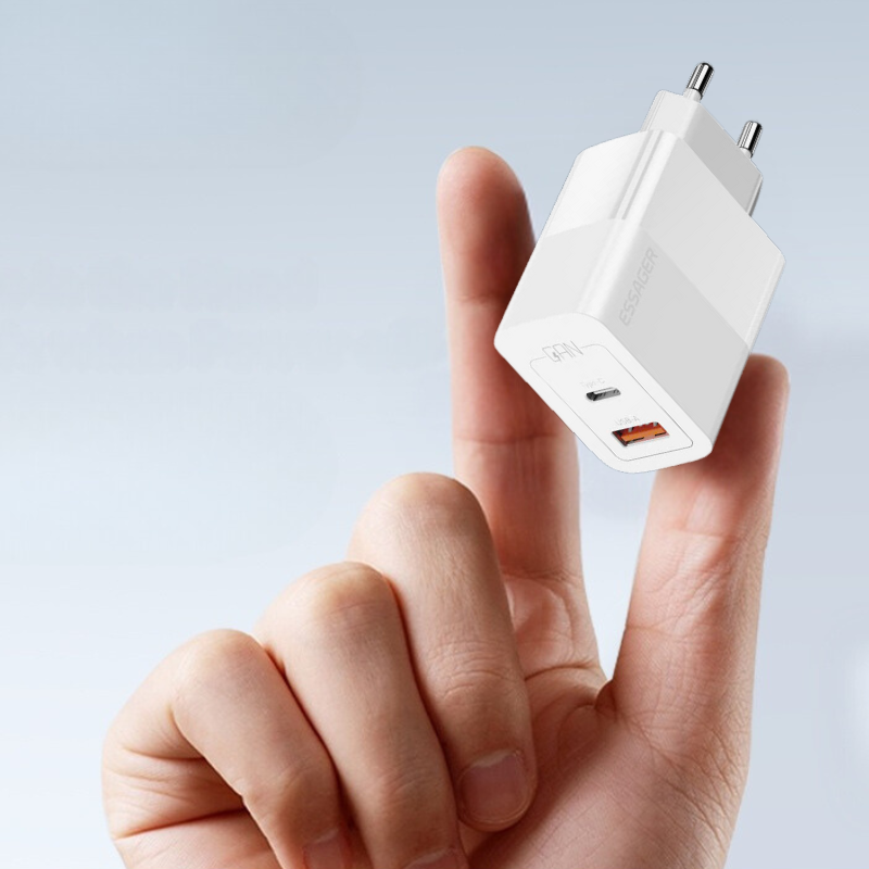 Sạc nhanh thông minh 33W 2 cổng Type C PD, thích hợp với nhiều thiết bị