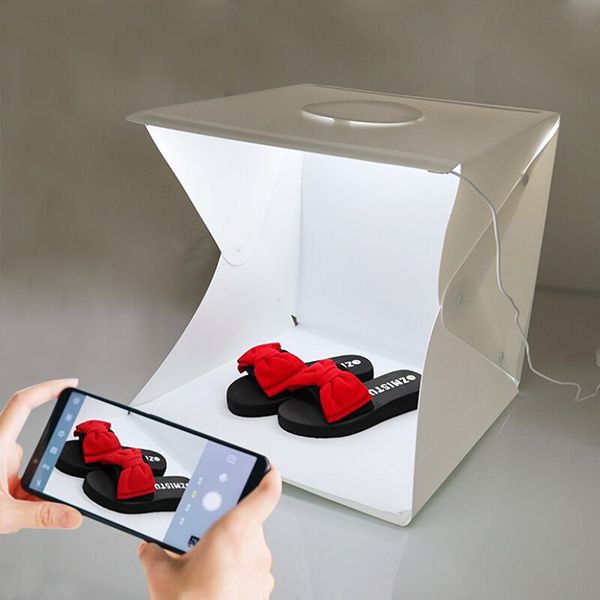 Hộp chụp ảnh sản phẩm chuyên nghiệp 40x40x40cm có đèn Led