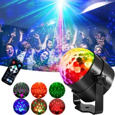 Đèn led sân khấu xoay 7 màu karaoke kèm điều khiển tiện lợi