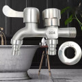 Vòi nước 2 đầu cho máy giặt chia nước thành 2 cổng xả độc lập