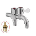 Vòi nước 2 đầu cho máy giặt chia nước thành 2 cổng xả độc lập