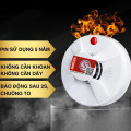 Chuông phát hiện cảm biến báo khói độc lập không dây, cảnh báo khói báo cháy, Pin 1 năm