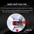Chuông phát hiện cảm biến báo khói độc lập không dây, cảnh báo khói báo cháy, Pin 1 năm