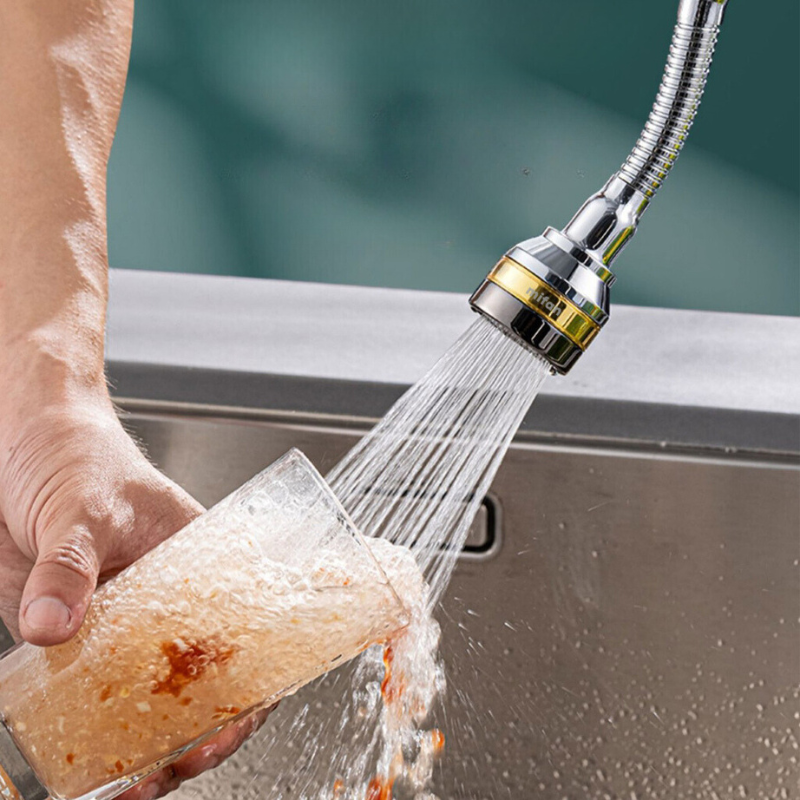 Đầu vòi tăng áp rửa bát xoay 360 độ cao cấp chế độ phun cực mạnh