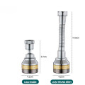 Đầu vòi tăng áp rửa bát xoay 360 độ cao cấp chế độ phun cực mạnh, Loại ngắn