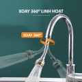 Đầu vòi tăng áp rửa bát xoay 360 độ cao cấp chế độ phun cực mạnh, Loại ngắn