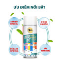 Bình xịt tẩy bay vết sơn dầu, sơn PU, Acrylic, sơn sắt trên tường, sàn, cửa, ô tô