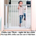 Thanh chặn cửa, chắn cầu thang an toàn cho bé không cần khoan đục, Nối 7cm