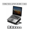 Đế tản nhiệt làm mát nhanh cho máy tính, laptop có 4 mức điều chỉnh độ cao, Màu đen