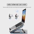 Đế tản nhiệt làm mát nhanh cho máy tính, laptop có 4 mức điều chỉnh độ cao, Màu đen