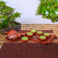 Bộ ấm chén từ sa hoạ tiết hoa đào Bát Tràng 