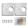 Miếng thép vuông sửa bản lề tủ, cửa gỗ tiện lợi tặng kèm bộ ốc vít, 1 miếng thép không bản lề