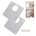 Miếng thép vuông sửa bản lề tủ, cửa gỗ tiện lợi tặng kèm bộ ốc vít, 1 miếng thép không bản lề