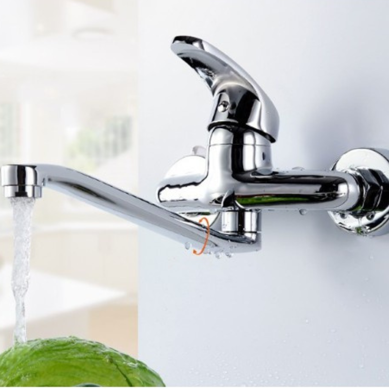 Vòi rửa bát gắn tường nóng lạnh cao cấp xoay 360 độ