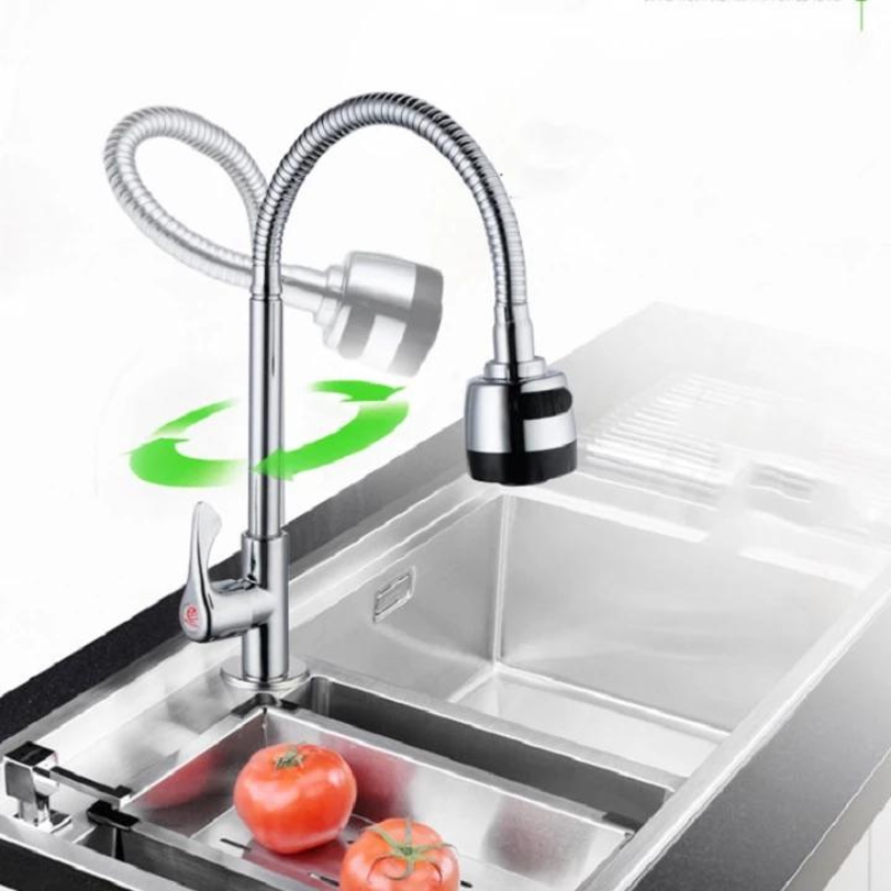 Vòi rửa bát dây xoắn xoay nhiều hướng tiện lợi tại nhà
