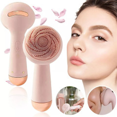 Máy rửa mặt sạch sâu đầu matxa silicone, nâng cơ giúp trẻ hóa da