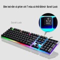 Combo bàn phím và chuột gaming T6 LED 7 màu, Màu đen