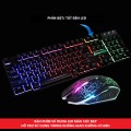 Combo bàn phím và chuột gaming T6 LED 7 màu, Màu đen