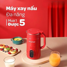 Máy xay nấu đa năng, làm sữa hạt 5 in1 Lazychef