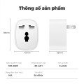 Ổ cắm 2 chân tích hợp wifi Tuya 16A / 3500W 
