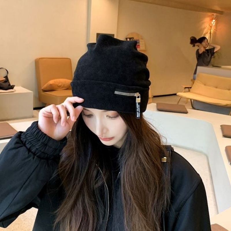Mũ dây kéo thời trang thu đông nữ 