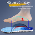 Set 2 đôi miếng lót giày cao su non thiết kế 4D kết hợp vân sóng giảm trơn, Size 35-36