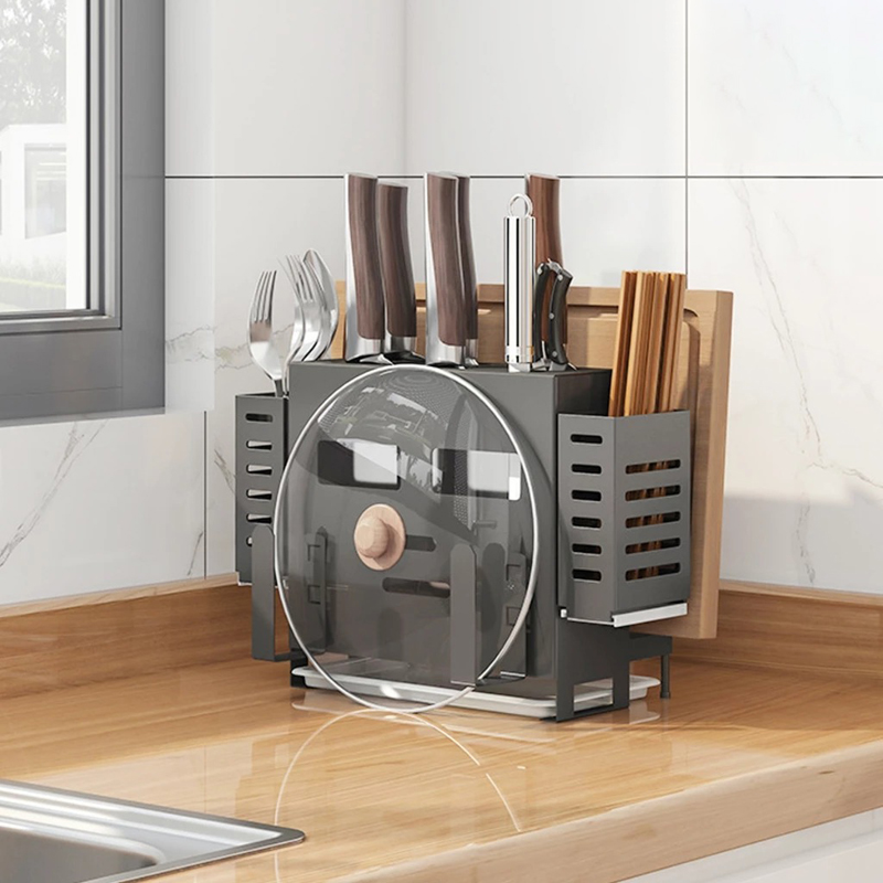 Kệ để dao, đũa, thớt đa năng treo tường hoặc để bàn MKS017