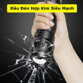Đèn pin siêu sáng chiếu xa 500m có zoom kèm dây sạc tiện lợi